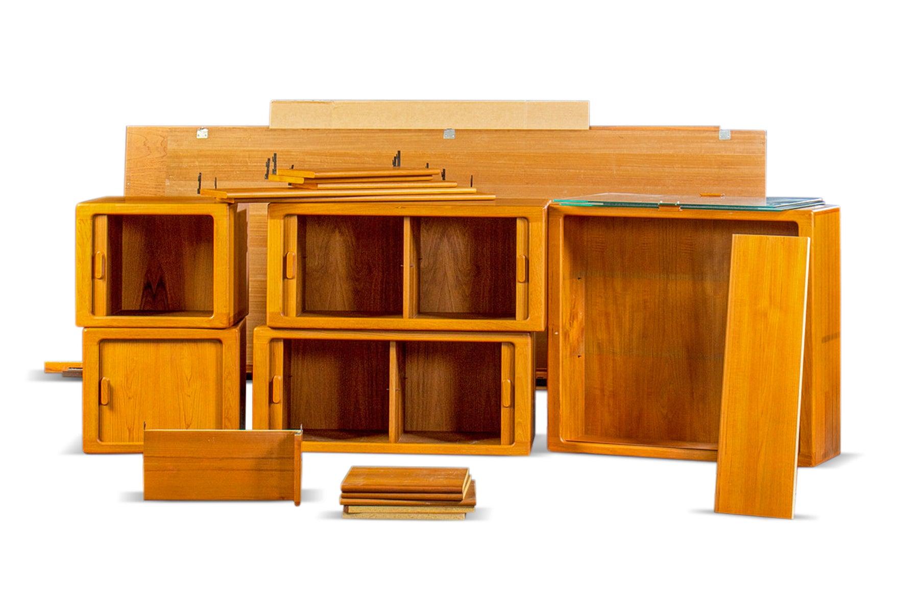 Danish Modern Teak Mid Century Wall Unit / System By CFC Silkeborg In Excellent Condition For Sale In Berkeley, CA