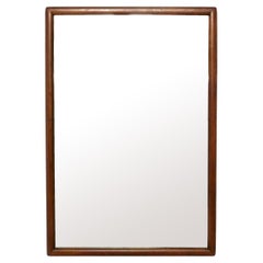 Specchio danese moderno in tek 38" x 26"