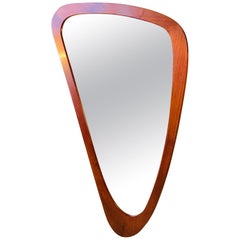 Danish Modern Teak Mirror by Rimbert Sandholdt for M. J. Spejle, 1950s