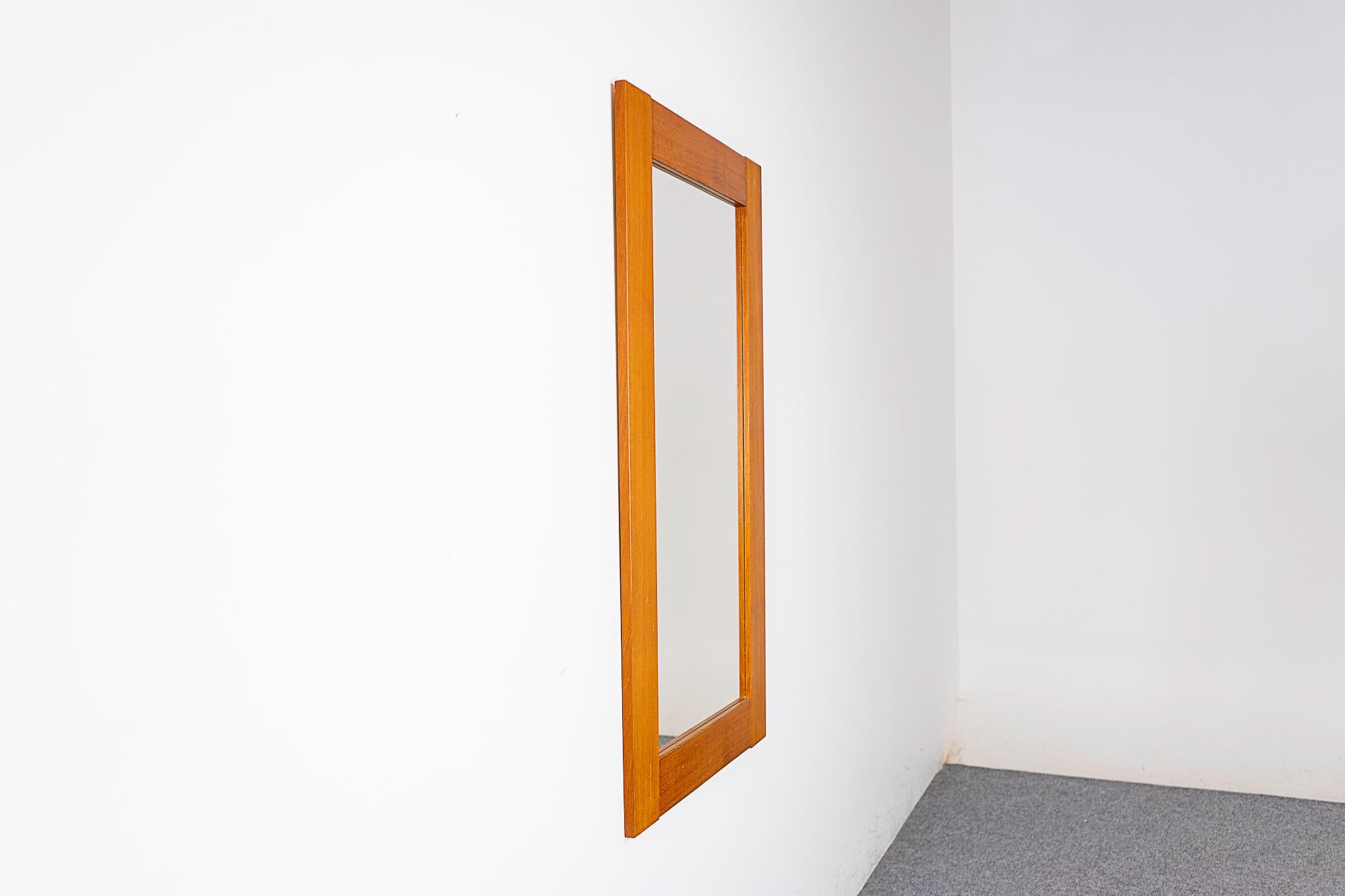 Danish Modern Teak Mirror For Sale 1