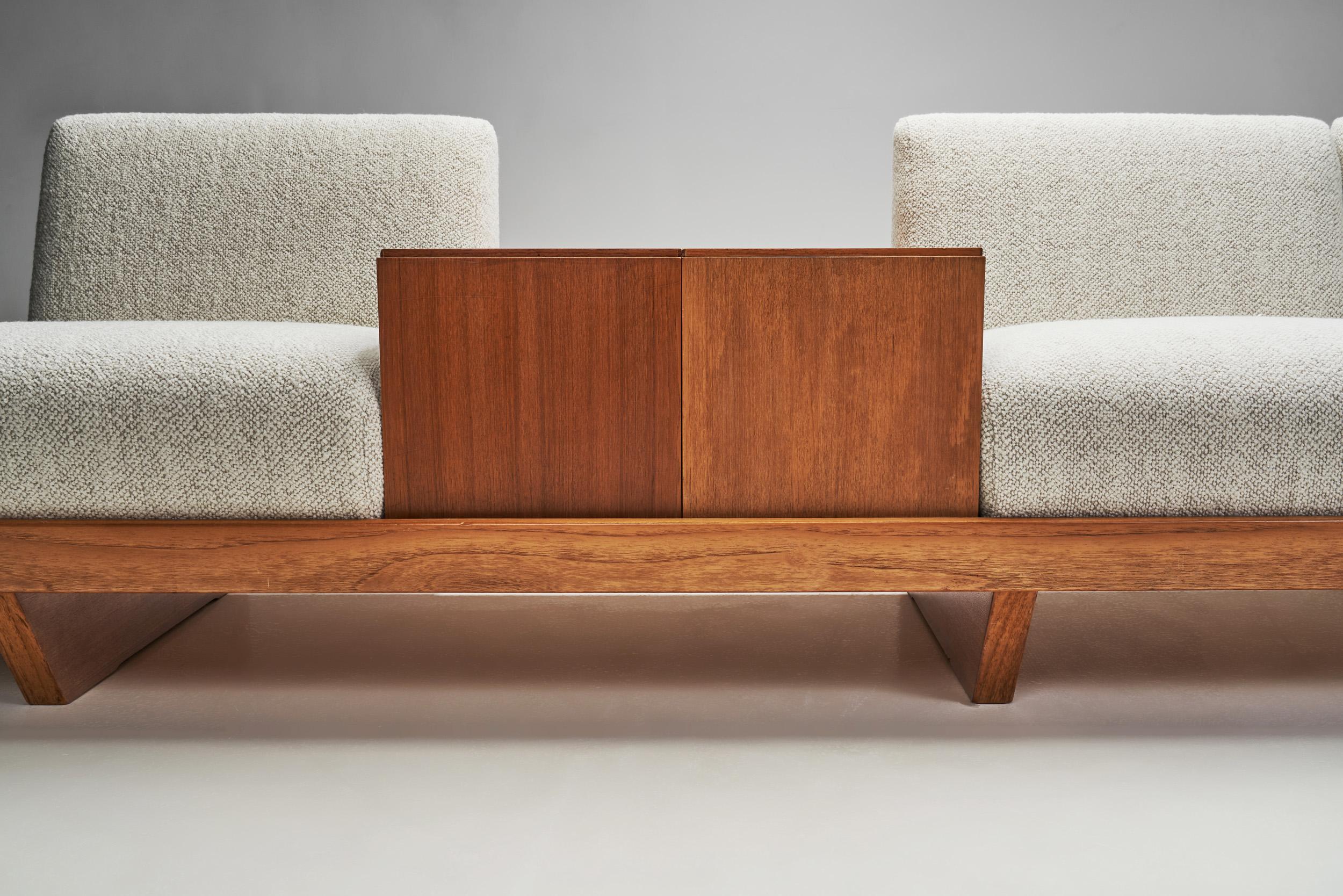 Modulares dänisches modernes Teakholz-Sofa, Dänemark 1960er Jahre im Angebot 3