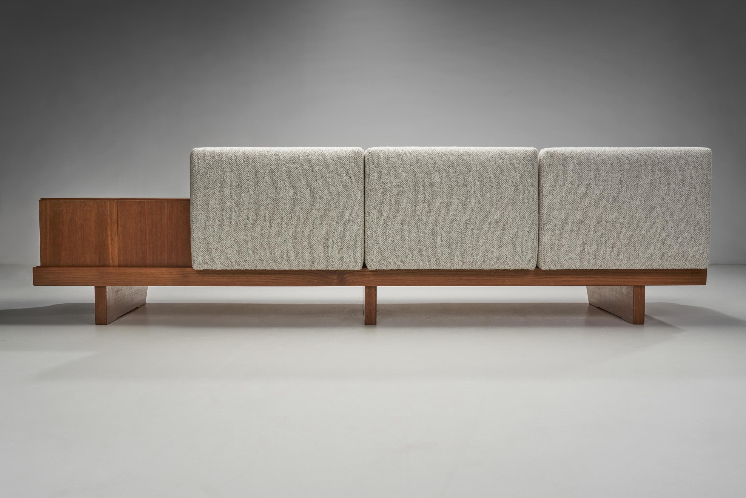 Modulares dänisches modernes Teakholz-Sofa, Dänemark 1960er Jahre (20. Jahrhundert) im Angebot
