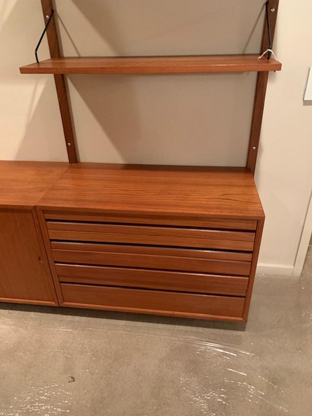 Danish Modern Teak Modular Wall Unit Attributed to Poul Cadovius In Good Condition In Toledo, OH