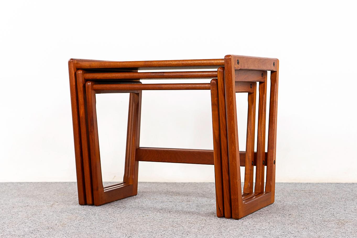 Danish Modern Teak Nesting Tables In Good Condition In VANCOUVER, CA