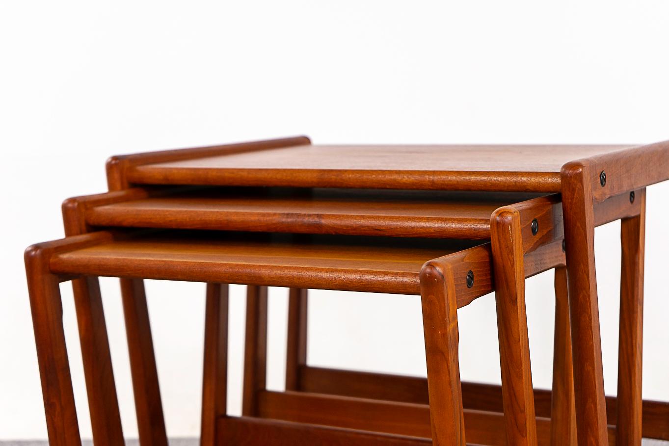 Late 20th Century Danish Modern Teak Nesting Tables