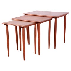 Danish Modern Teak Nesting Tables, Set of Three