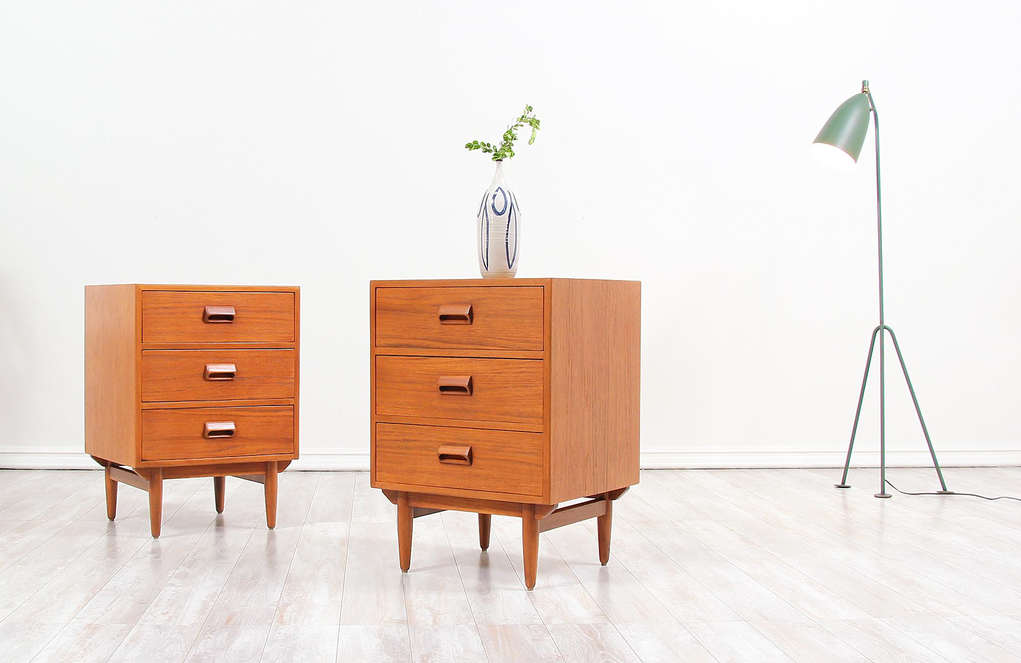 teak nightstands danish modern