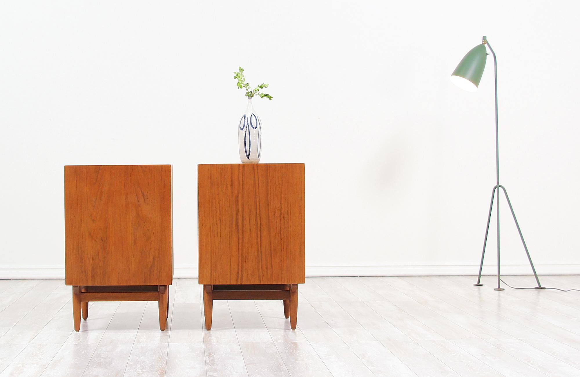 Mid-Century Modern Danish Modern Teak Nightstands by Børge Mogensen for Søborg Møbler