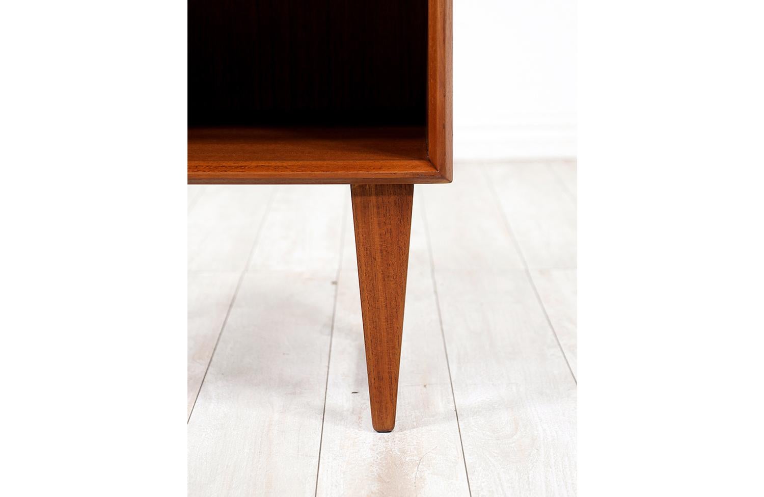 Expertly Restored - Danish Modern Teak Night Stands with Sculpted Bases 2