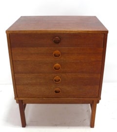 Danish Modern Teak Night Stands Yngve Ekstrom for Dux 1960s $850 each $1500 pair