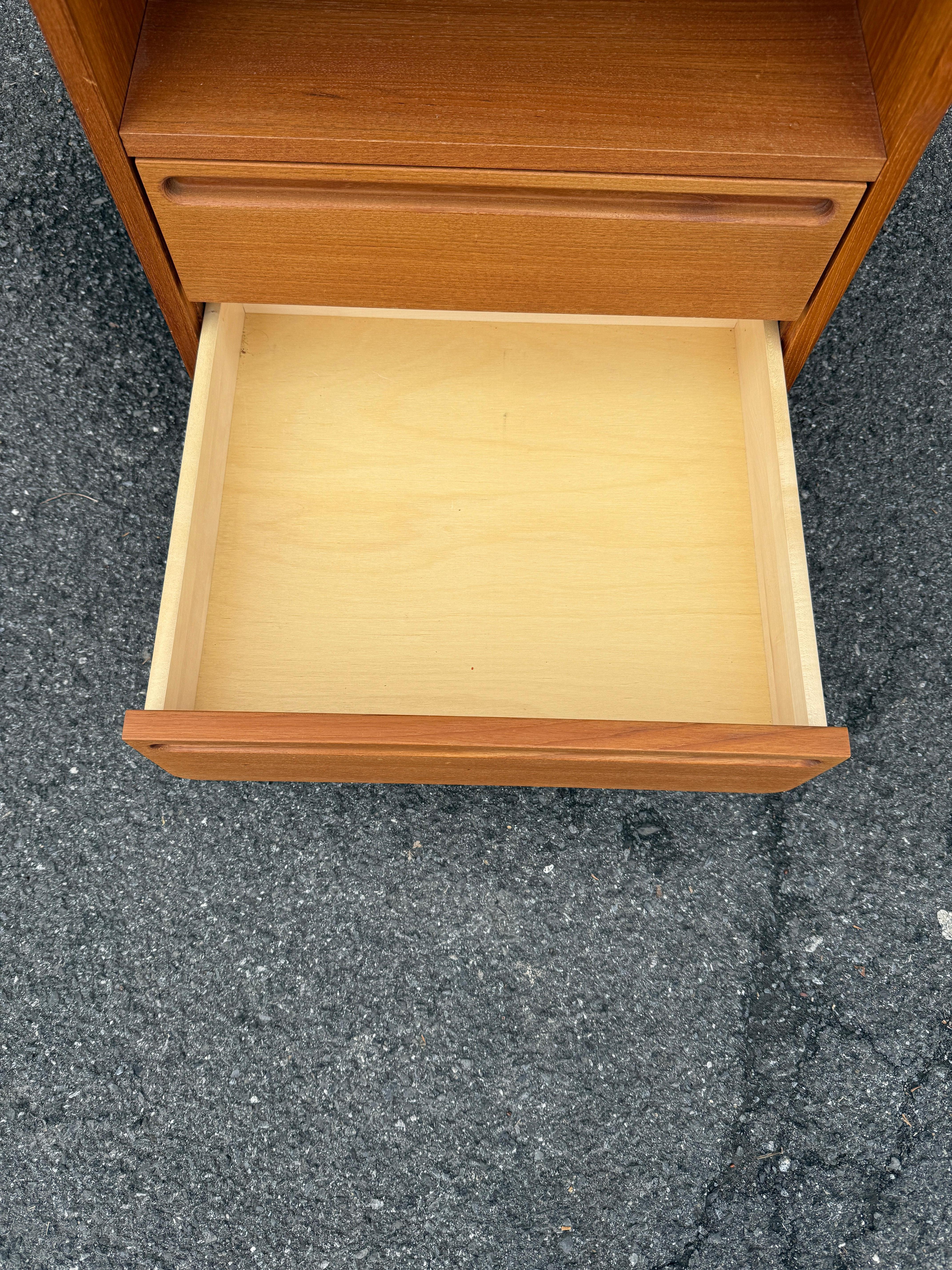 Beech Danish Modern Teak Nightstand by Nils Jonsson for Torring Mobelfabrik For Sale