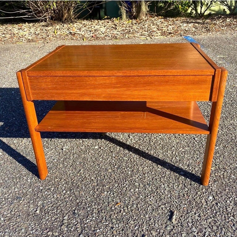 Danish Modern Teak Nightstand/End Table For Sale at 1stDibs
