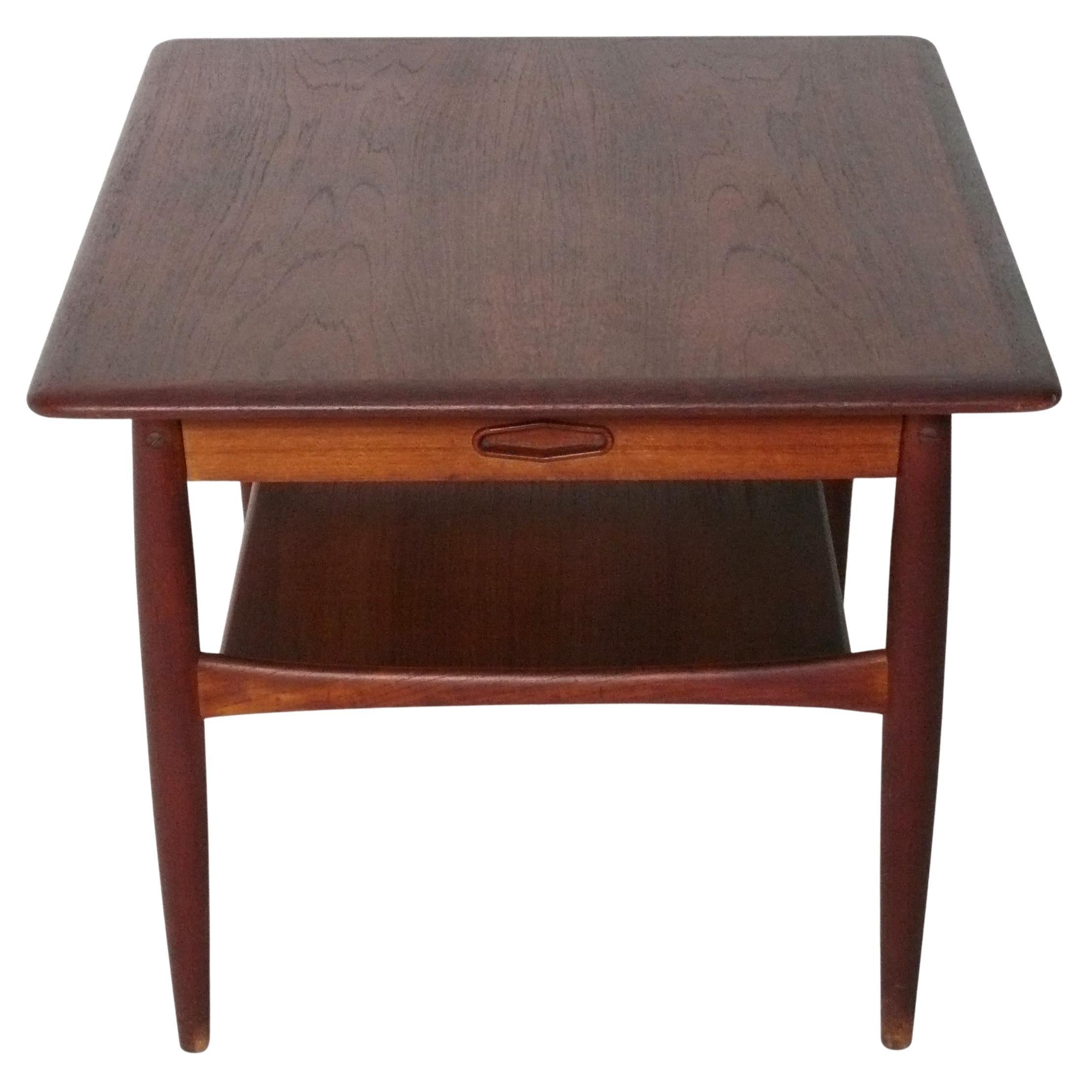 Danish Modern Teak Nightstand or End Table Mid Century Modern circa 1960s