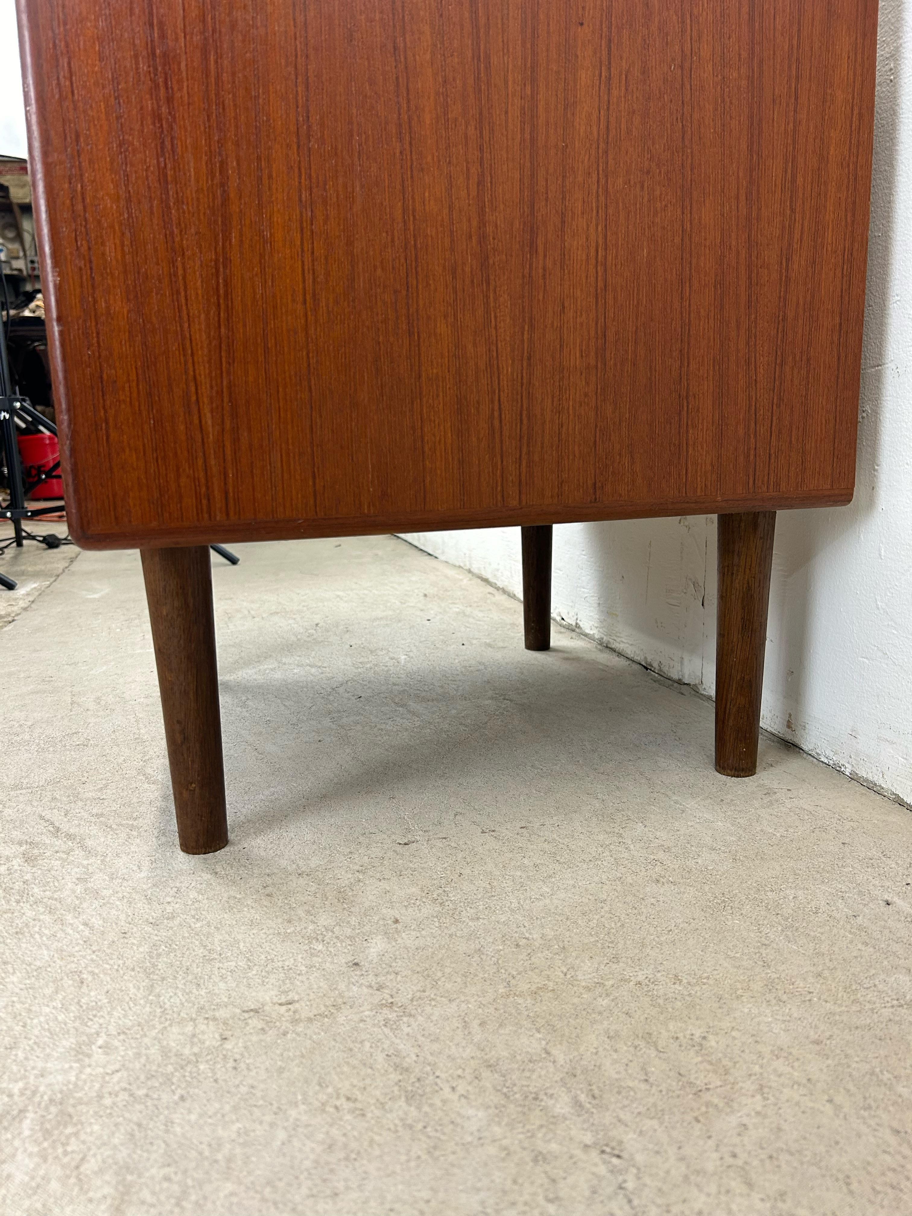 Danish Modern Teak Nightstand with Drop Front Cabinet For Sale 8