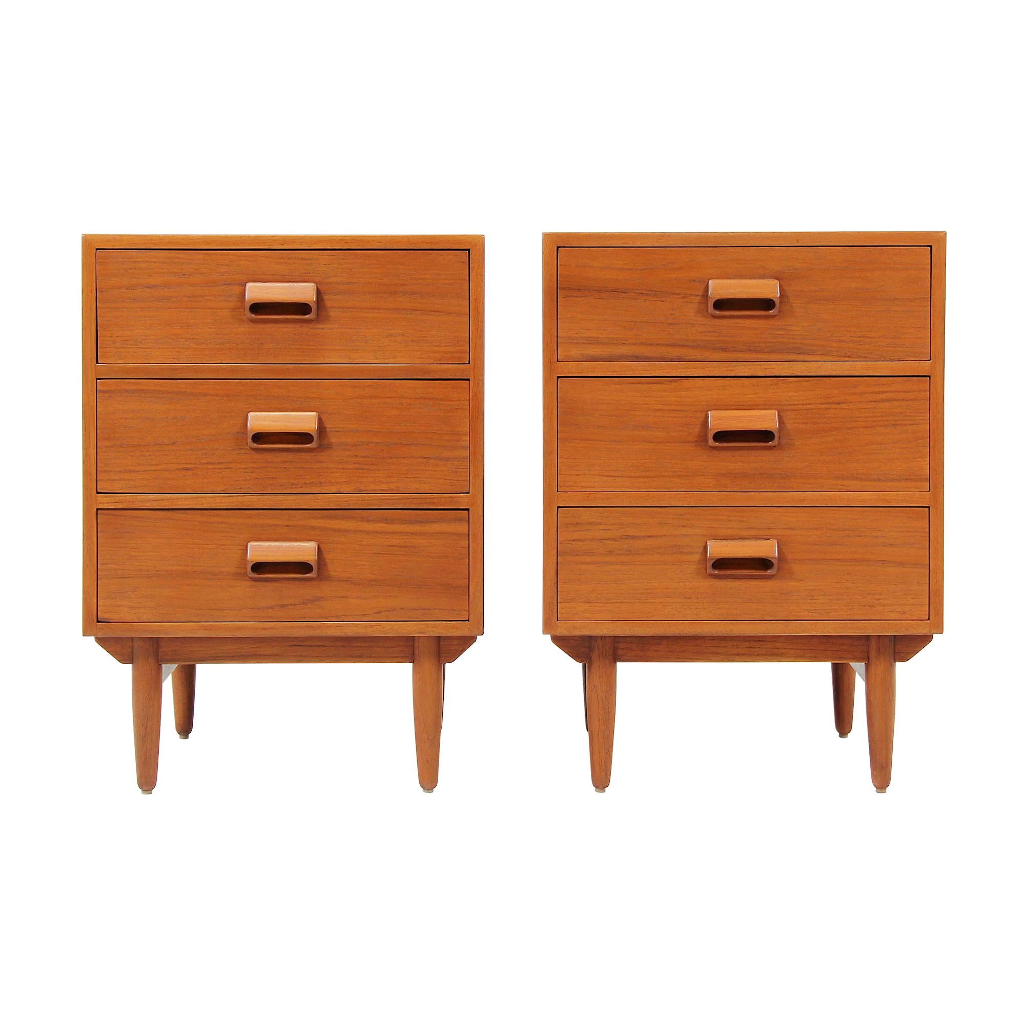 Danish Modern Teak Nightstands by Børge Mogensen for Søborg Møbler