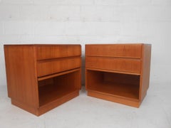 Danish Modern Teak Nightstands by Komfort