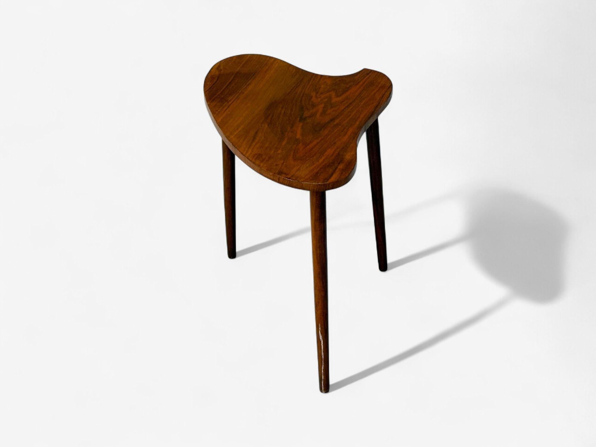 Danish Modern, Teak, Organic Form Side Table, Denmark, 1950s For Sale 5