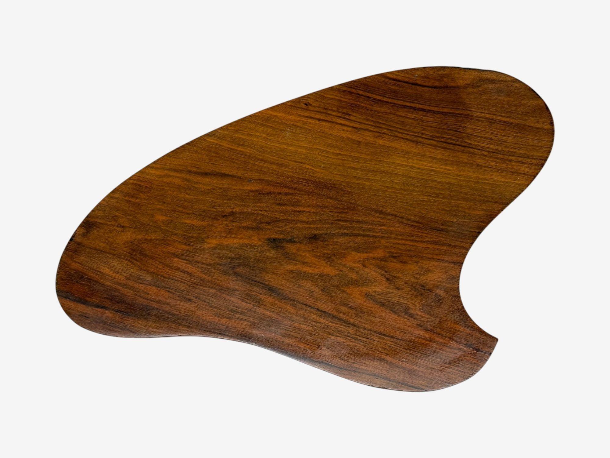 Mid-Century Modern Danish Modern, Teak, Organic Form Side Table, Denmark, 1950s For Sale