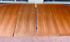 Danish Modern Teak Oval Extendable Dining Table Extra Large