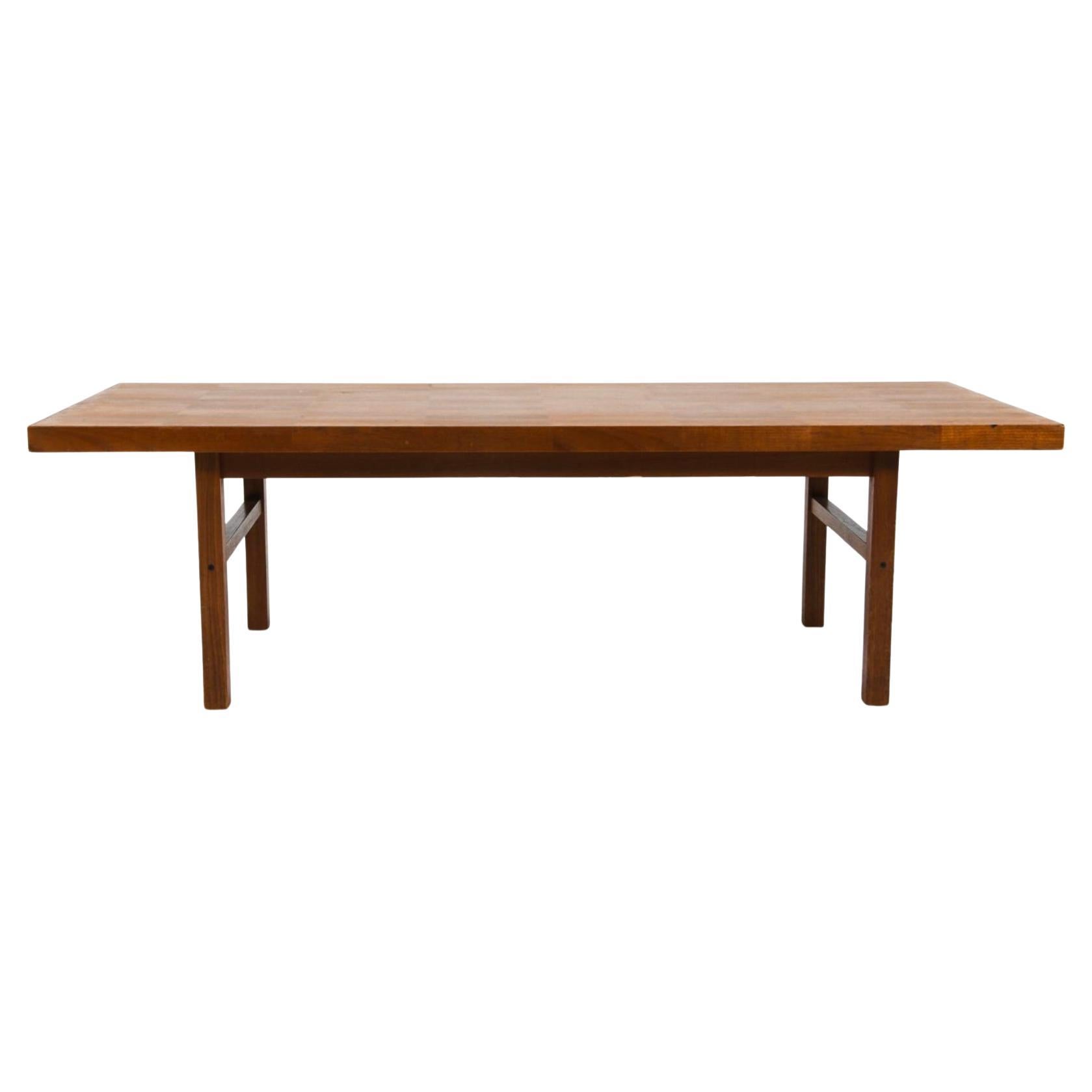 Danish Modern Teak Patchwork Rectangle coffee table by Bramin Mobler For Sale