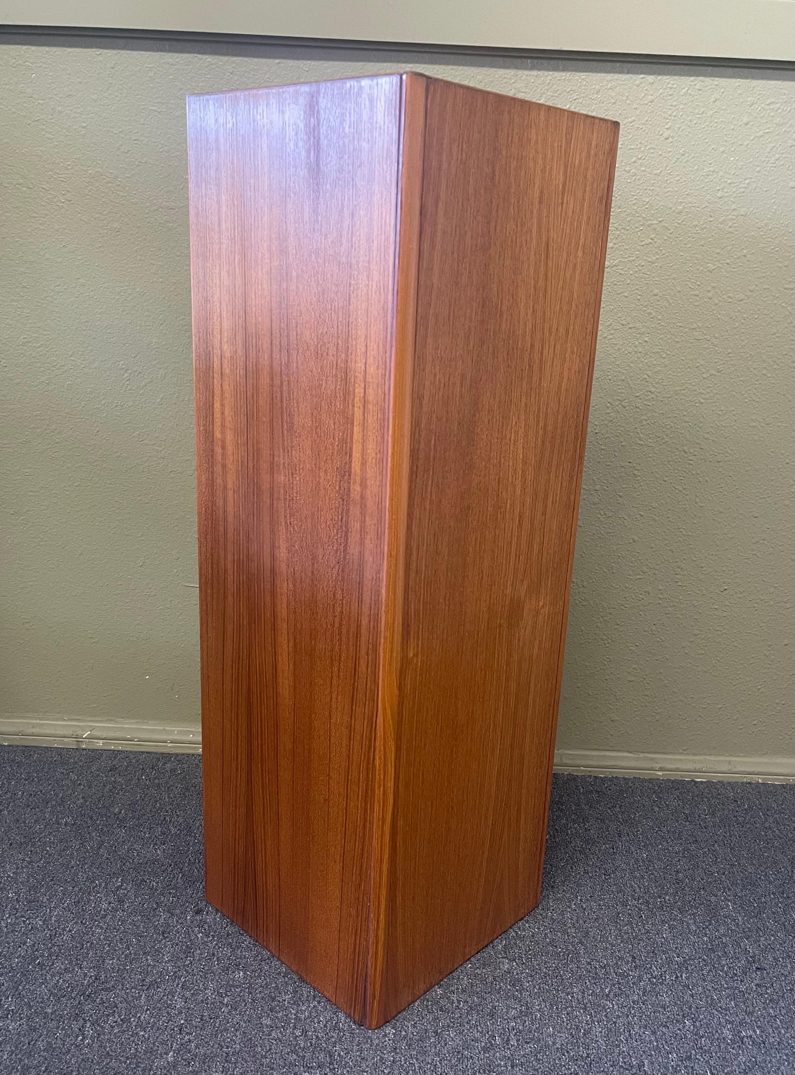 Danish Modern Teak Pedestal / Plant Stand 1