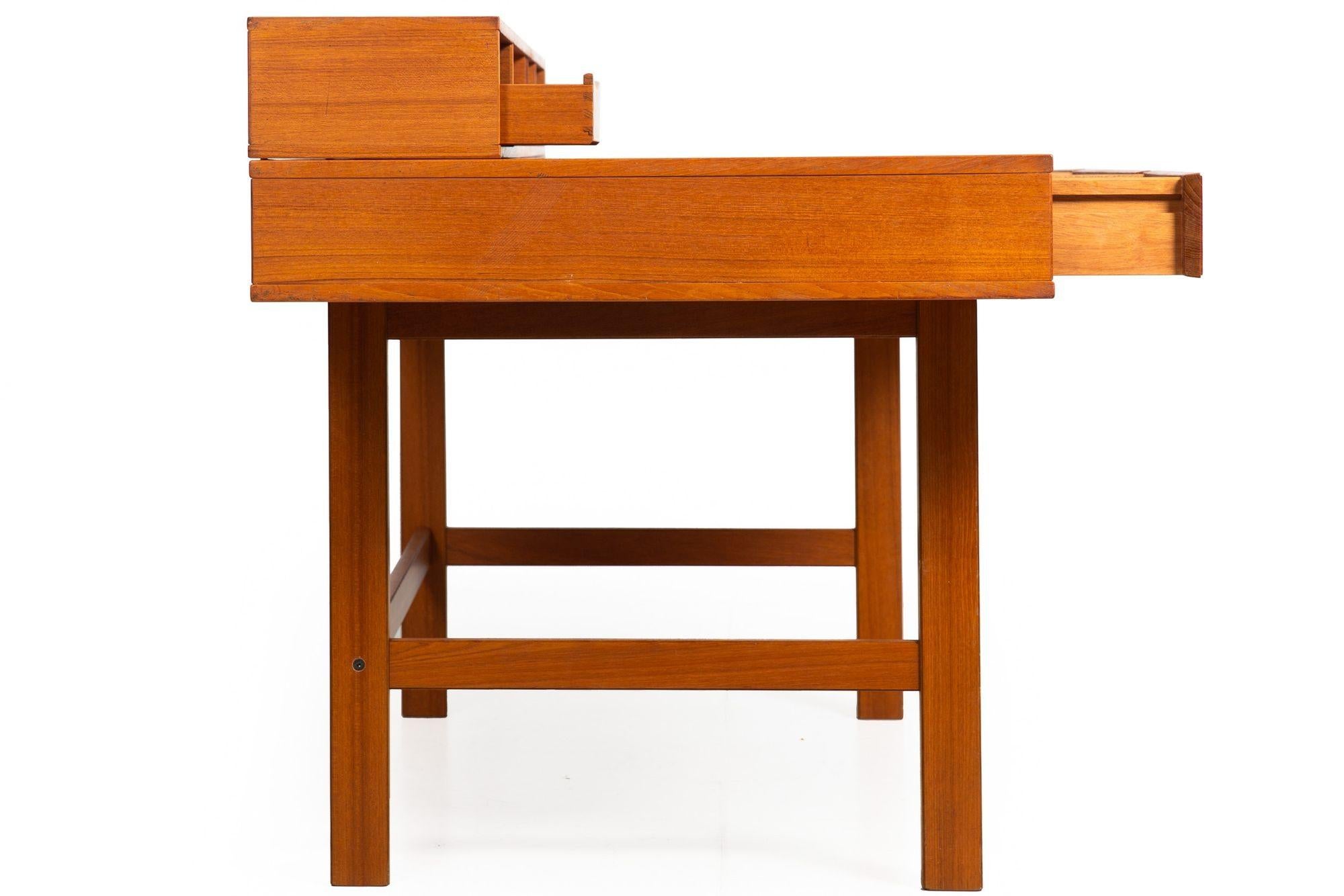 20th Century Danish Modern Teak Peter Lovig Nielsen Flip-Top Writing Desk, 1975 For Sale