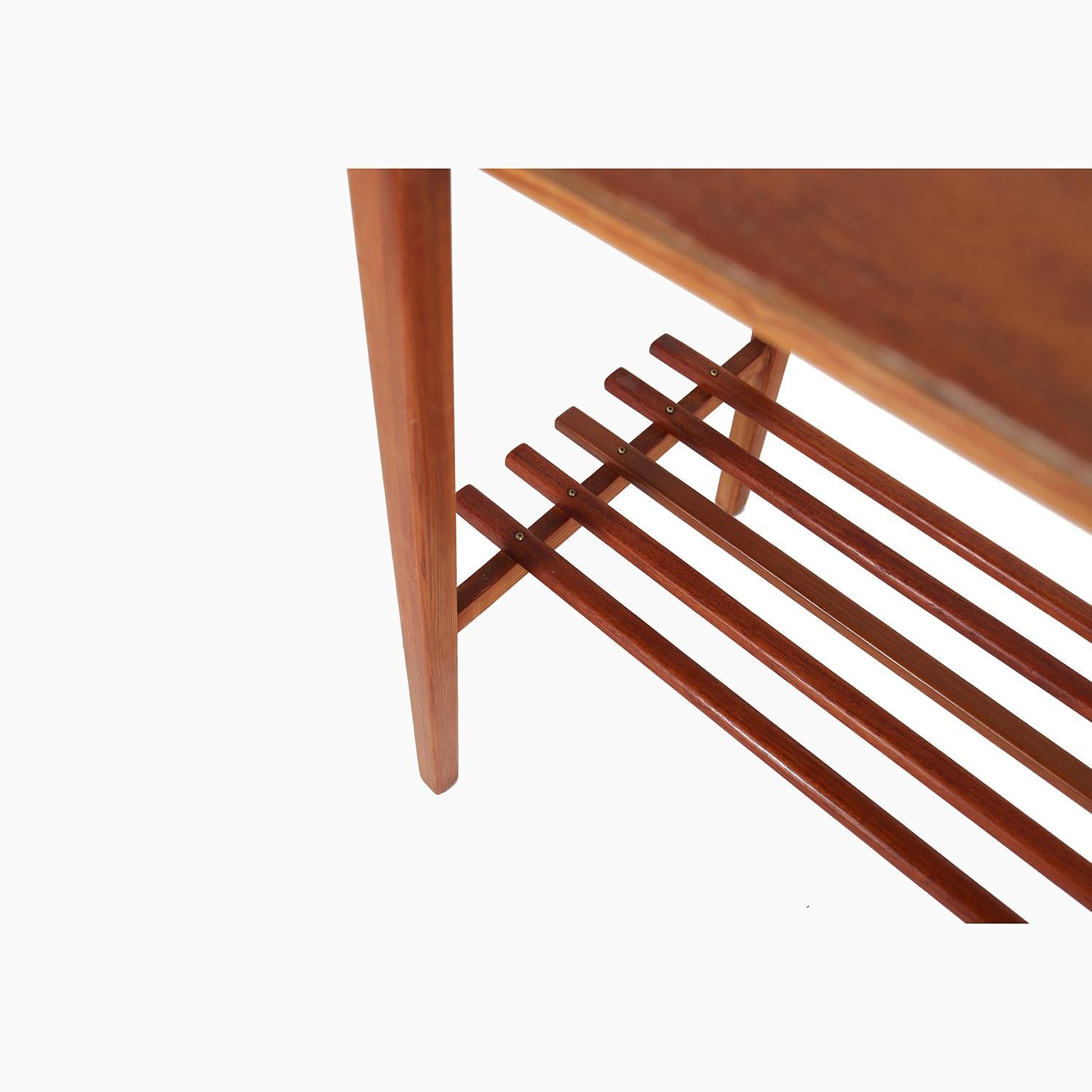 Scandinavian Modern Danish Modern Teak & Pine Occasional Table For Sale
