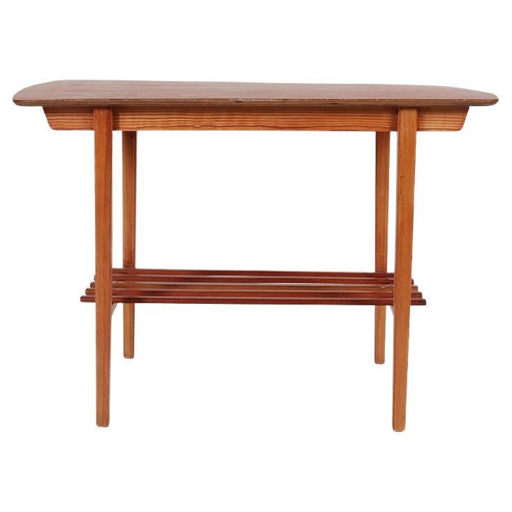 Danish Modern Teak & Pine Occasional Table