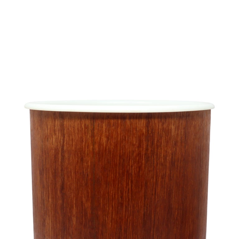 Seau à glace Stelton en teck et acier inoxydable d'Arne Jacobsen, années 1960 En
