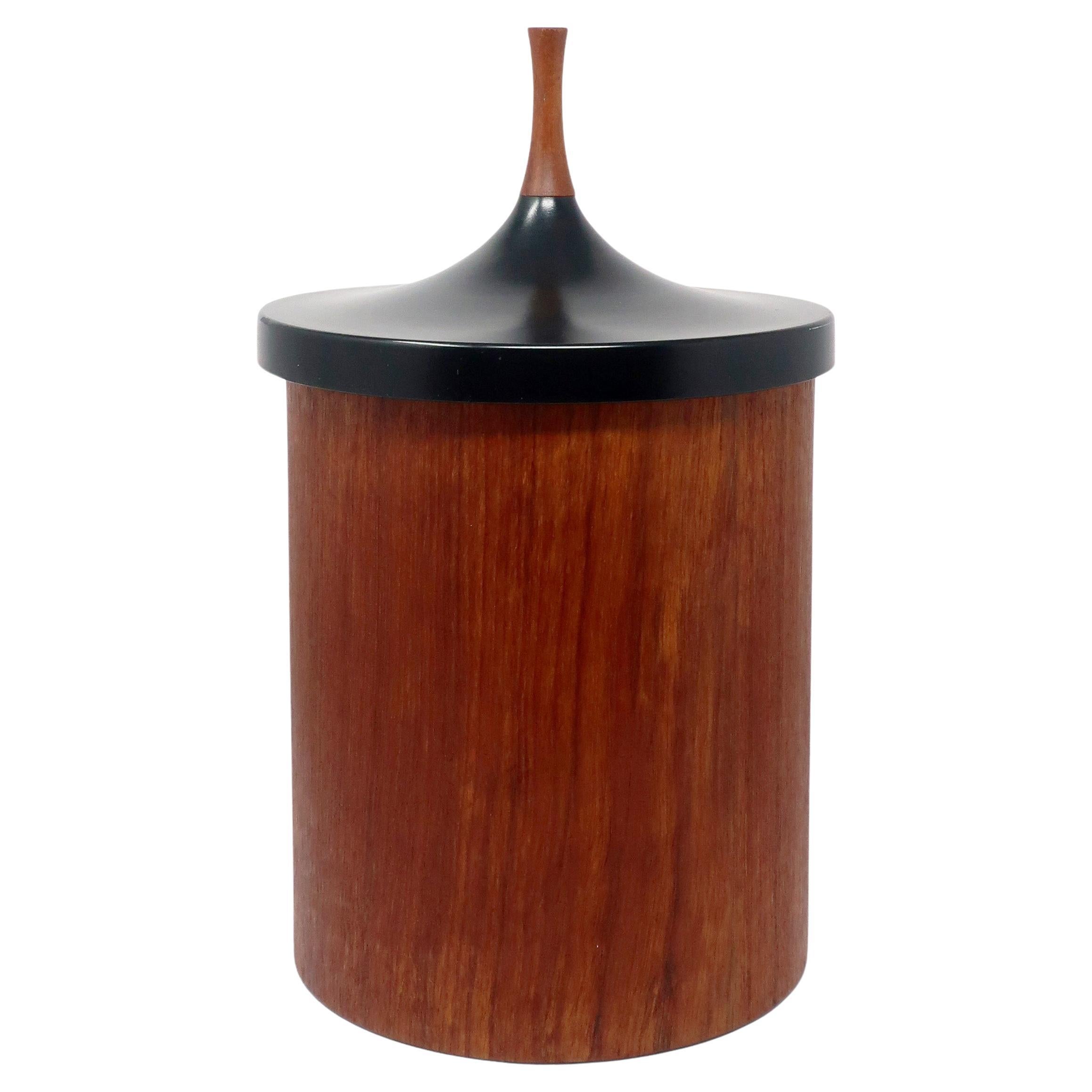 Cubitera moderna danesa de teca y plástico de Laurids Lonborg