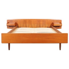 Danish Modern Teak Queen Bed by Melvin Mikkelsen