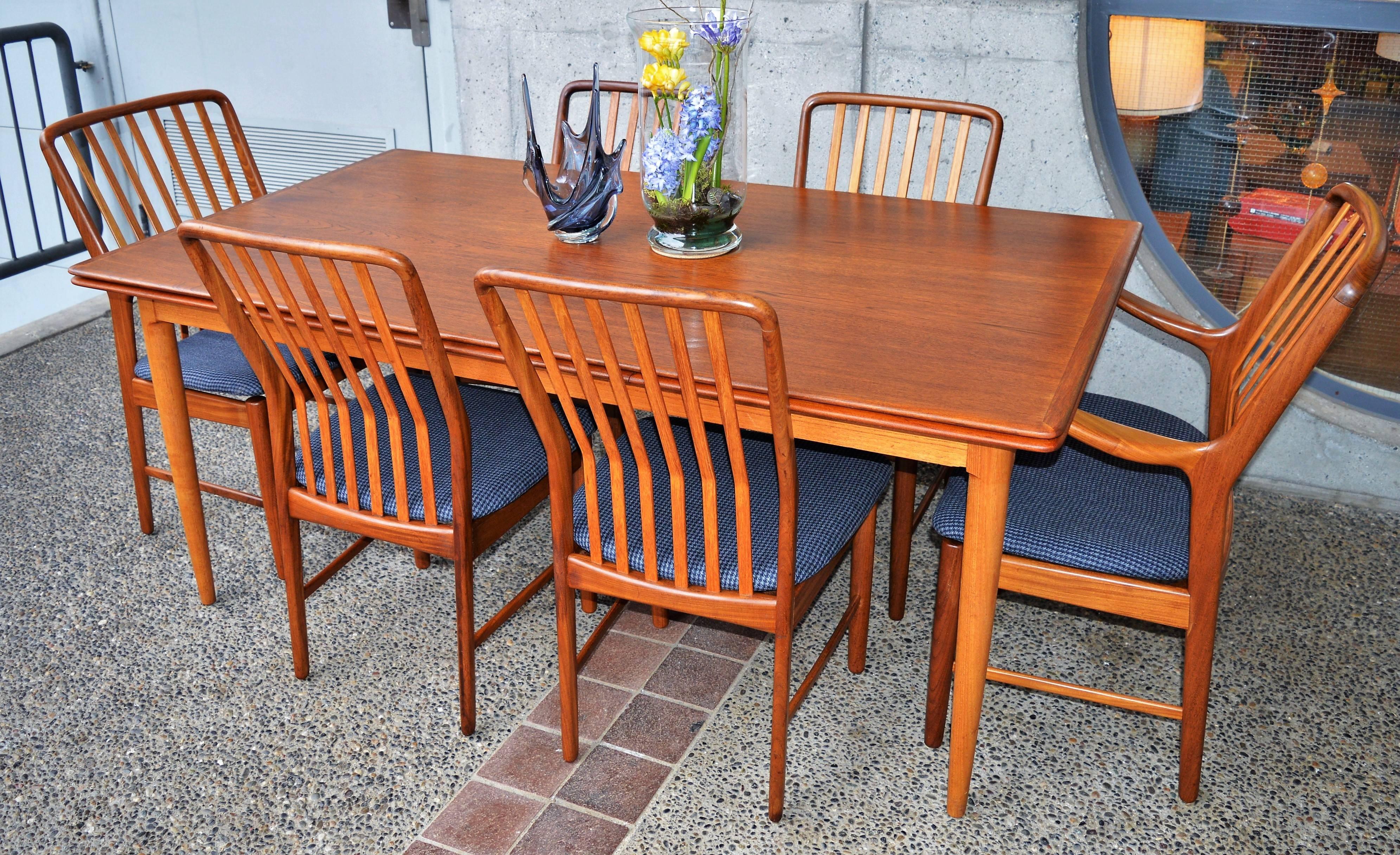 Danish Modern Teak Rare Large Draw Leaf Dining Table by Skovmand & Andersen 2