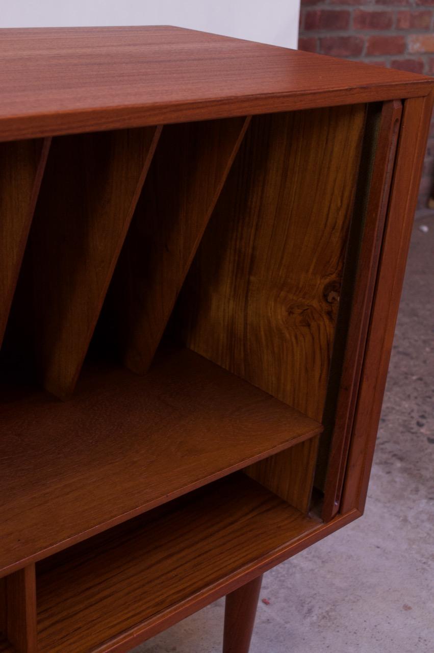 Danish Modern Teak Record Cabinet by Kai Kristiansen for Feldballes Møbelfabrik 8