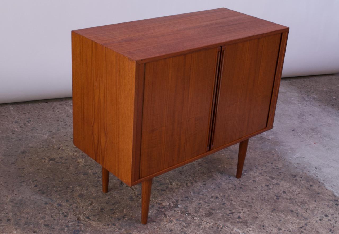 Danish Modern Teak Record Cabinet by Kai Kristiansen for Feldballes Møbelfabrik 1