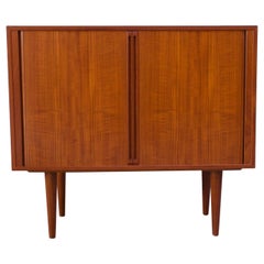 Danish Modern Teak Record Cabinet by Kai Kristiansen for Feldballes Møbelfabrik