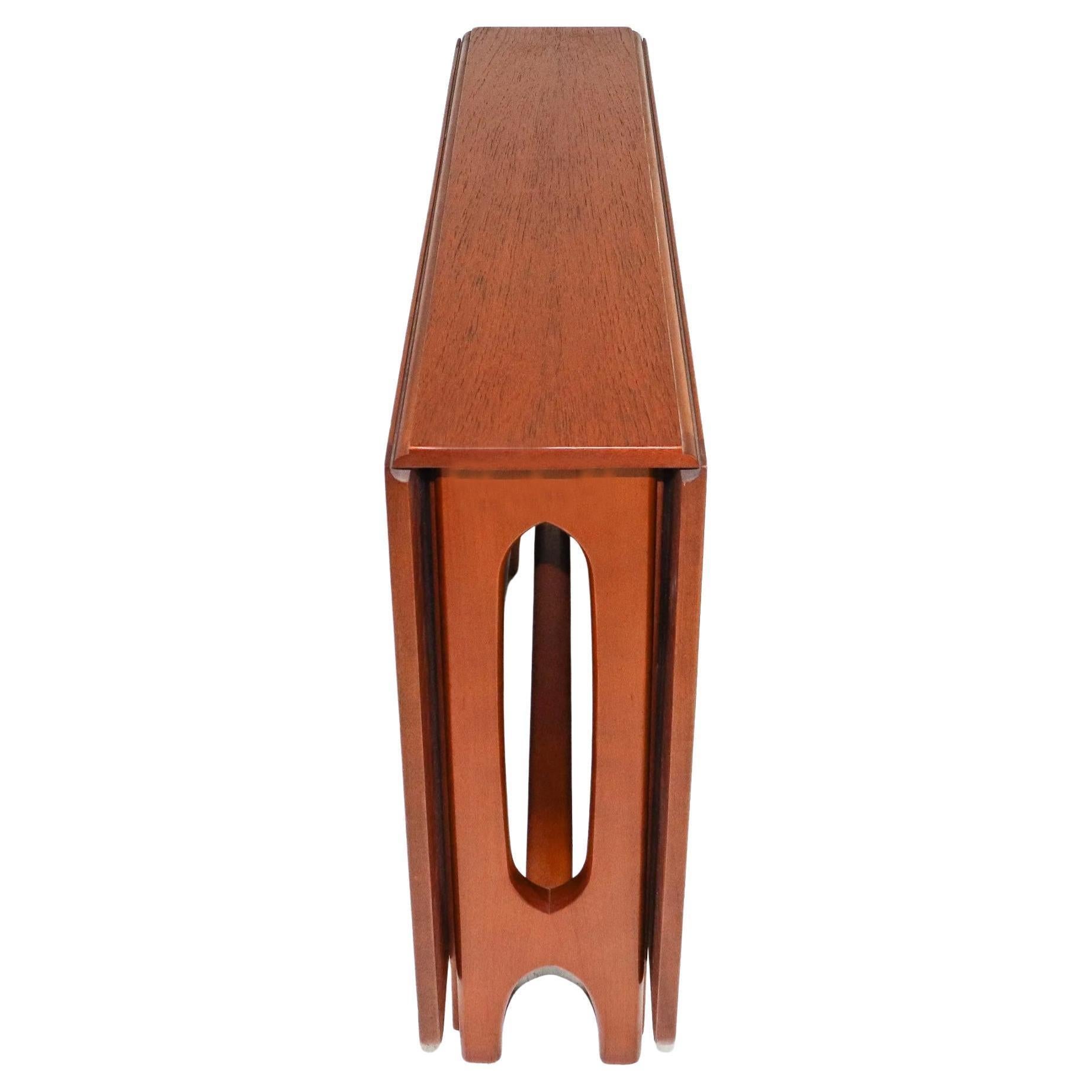 Scandinavian Modern Danish modern teak rectangle folding dining table For Sale
