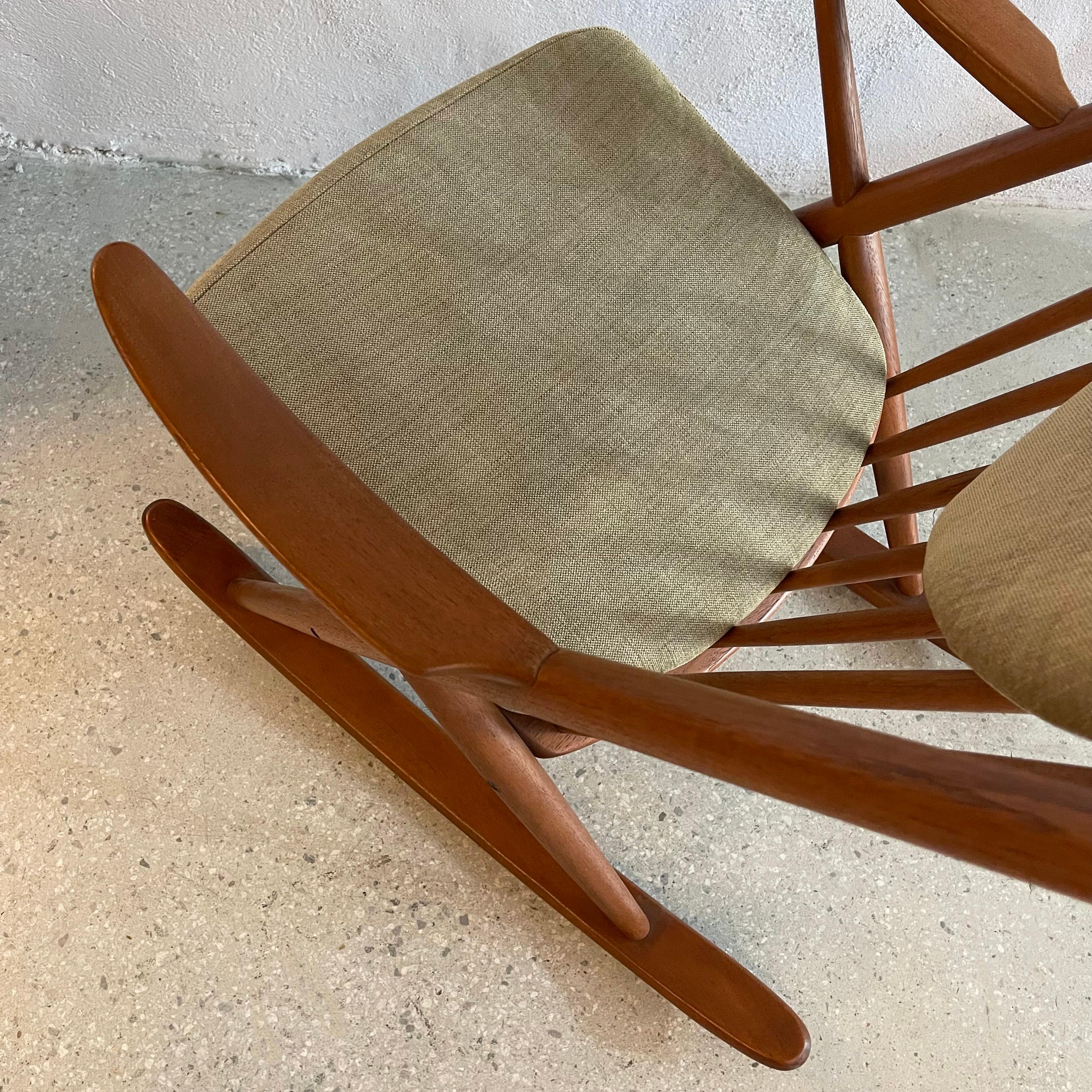 Danish Modern Teak Rocking Chair By Frank Reenskaug For Bramin 4