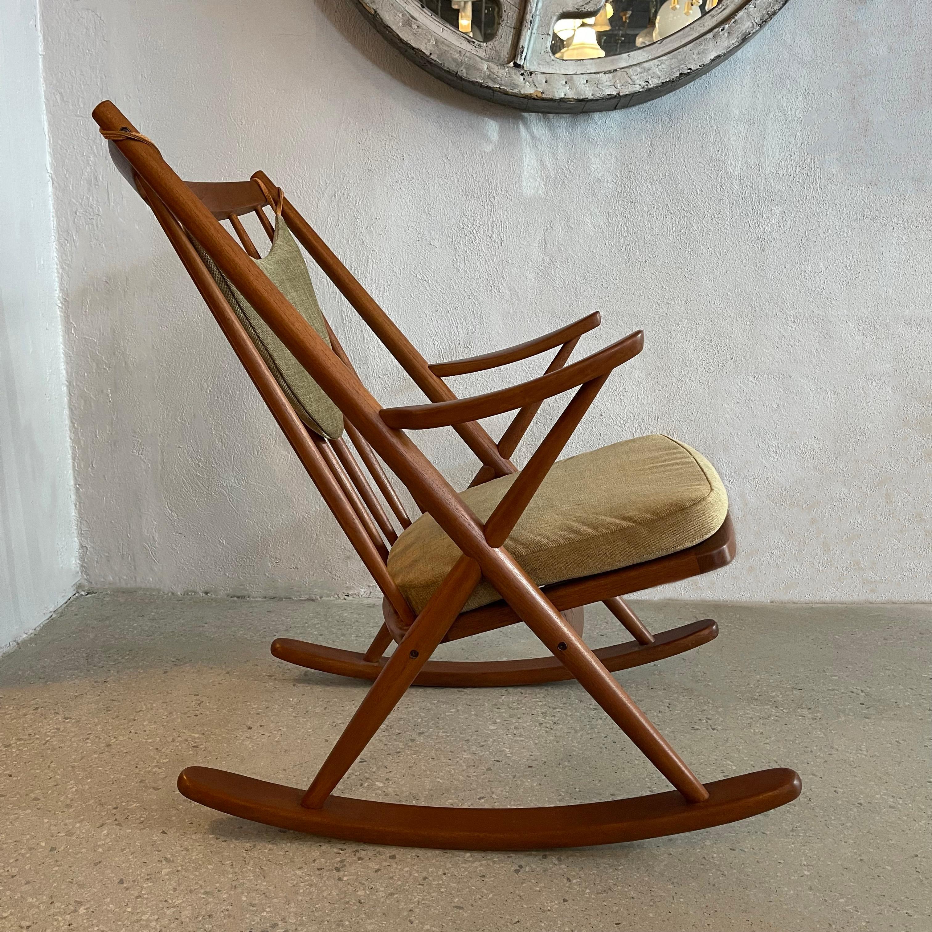 Scandinavian Modern Danish Modern Teak Rocking Chair By Frank Reenskaug For Bramin