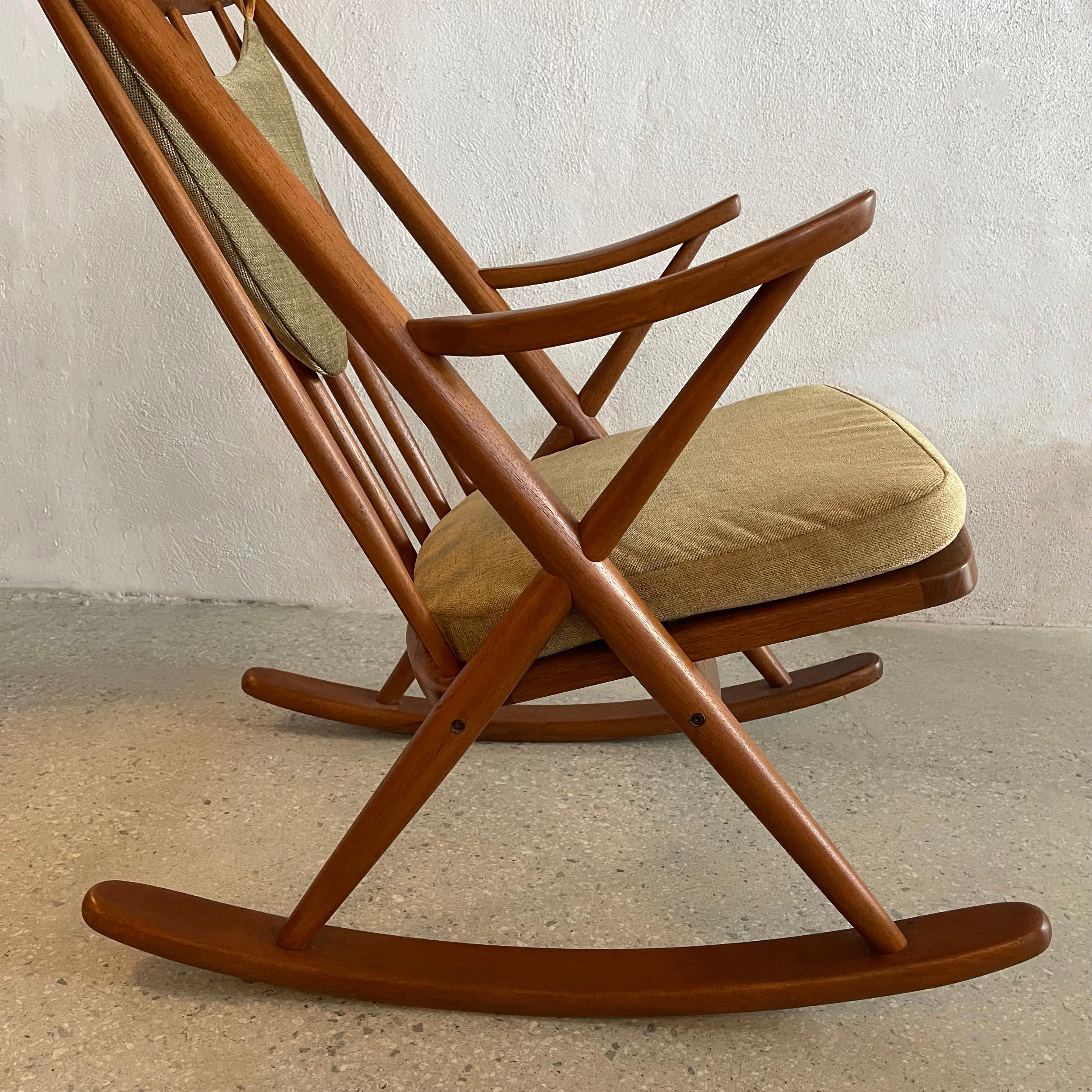 Danish Modern Teak Rocking Chair By Frank Reenskaug For Bramin In Good Condition In Brooklyn, NY