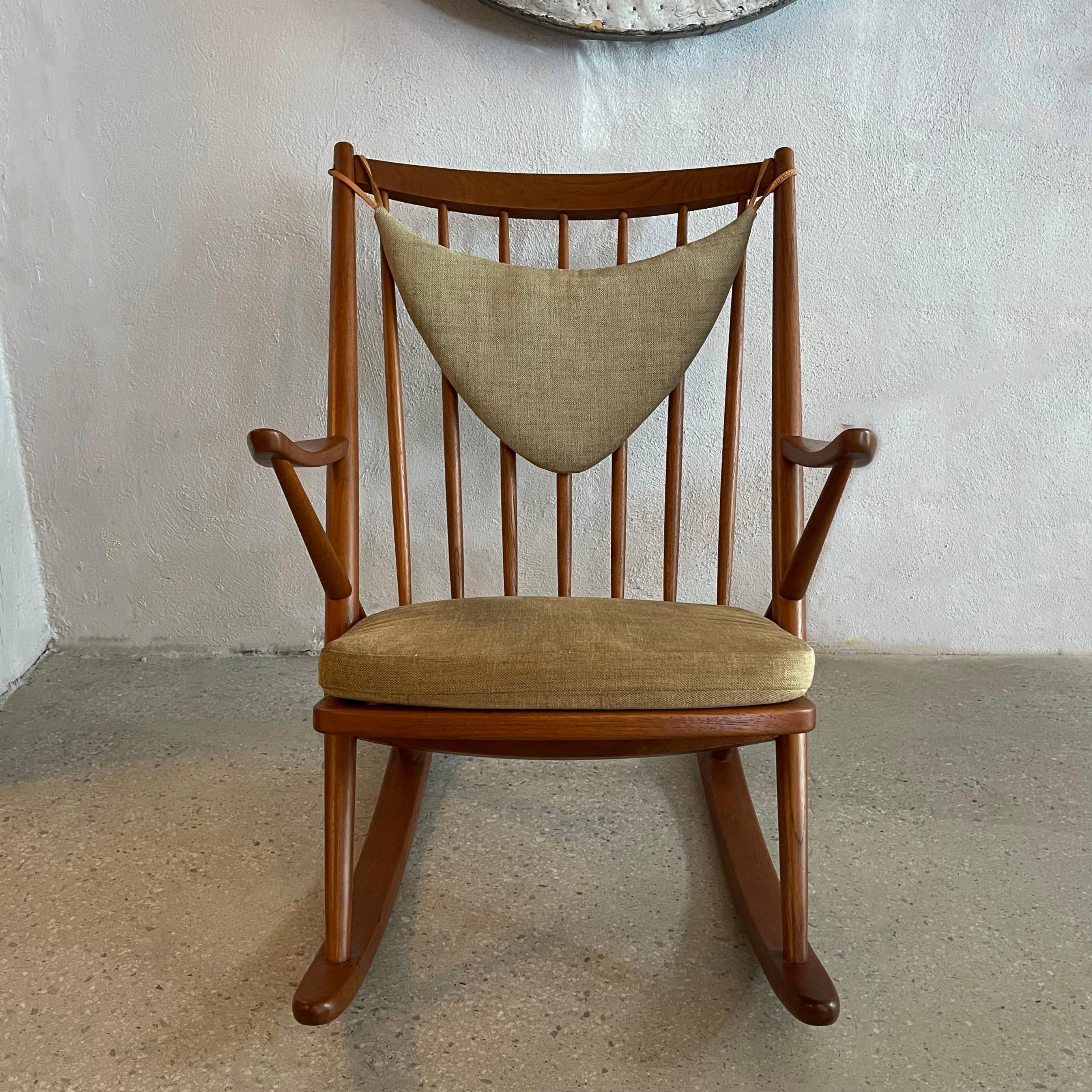 20th Century Danish Modern Teak Rocking Chair By Frank Reenskaug For Bramin