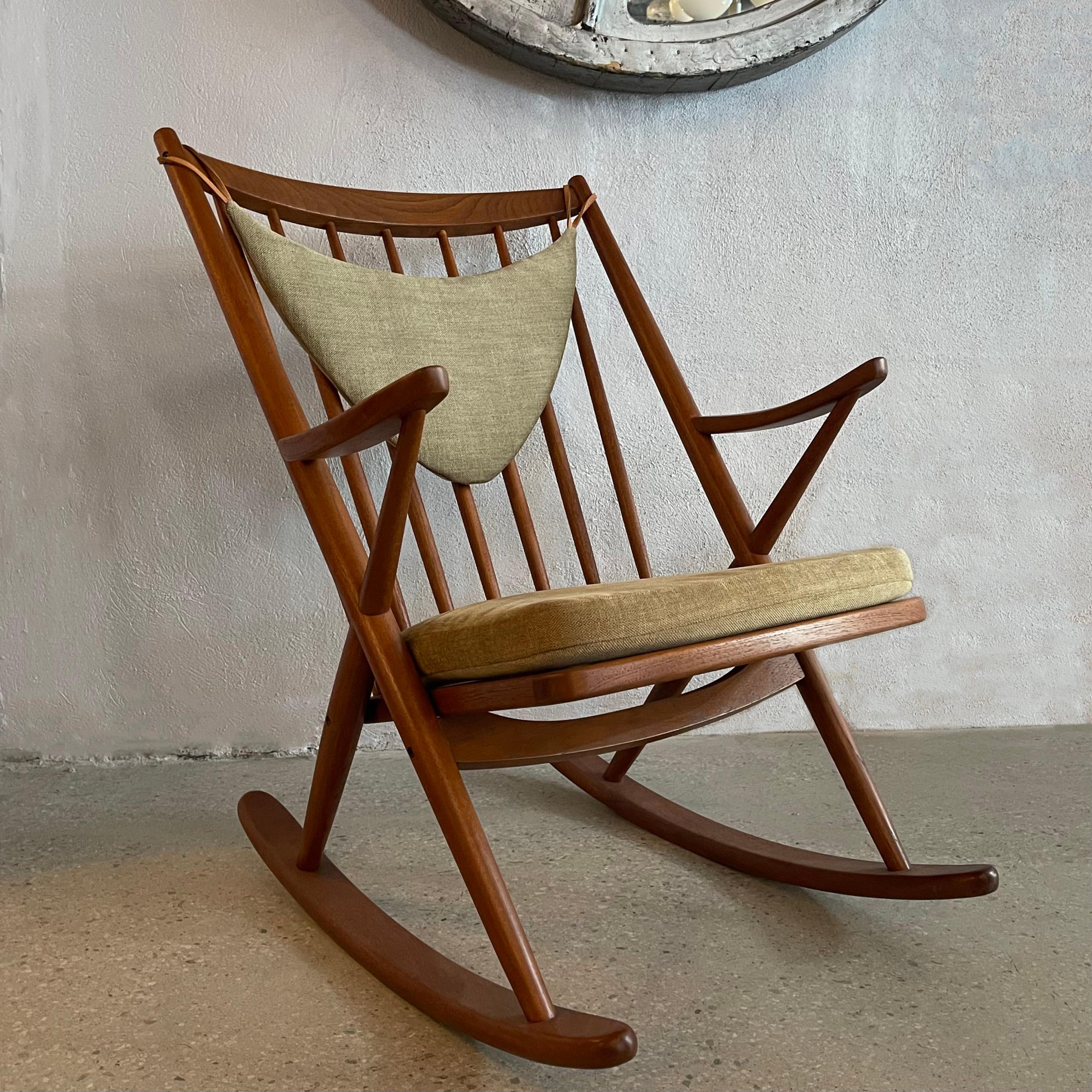 Danish Modern Teak Rocking Chair By Frank Reenskaug For Bramin 1