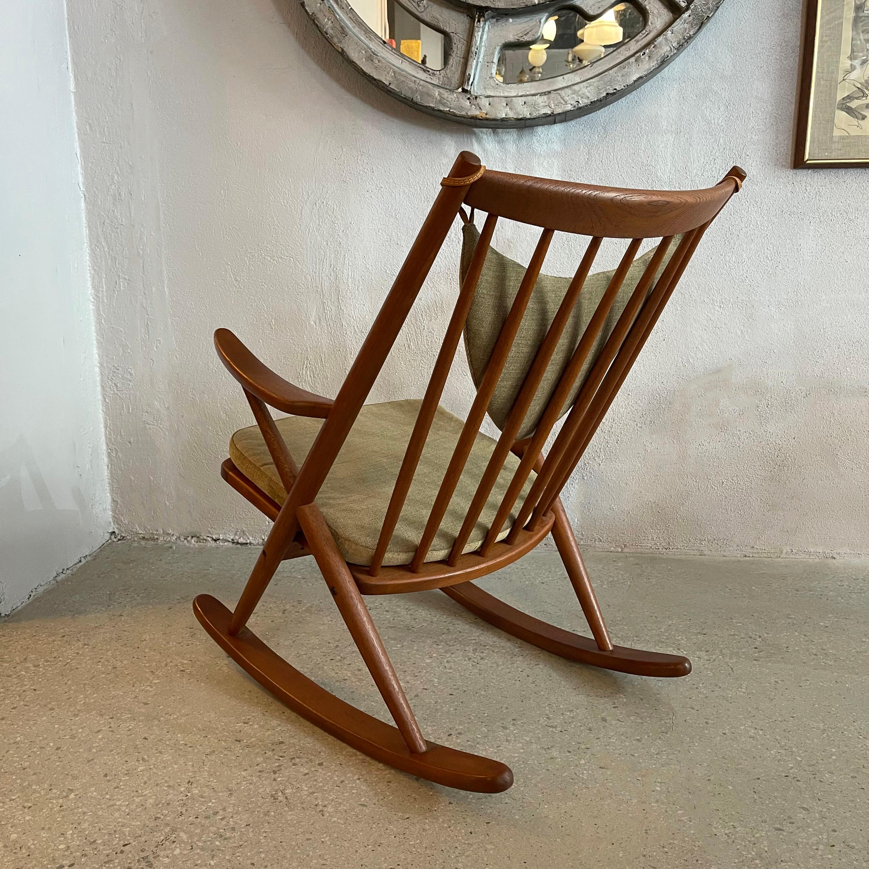 Danish Modern Teak Rocking Chair By Frank Reenskaug For Bramin 3