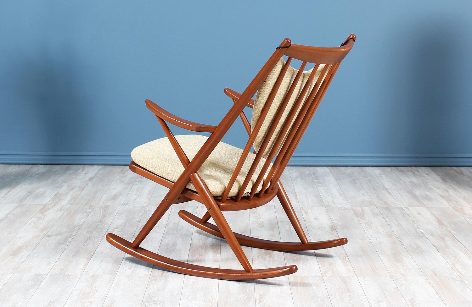 Danish Modern Teak Rocking Chair by Frank Reenskaug for Bramin Møbler In Excellent Condition In Los Angeles, CA