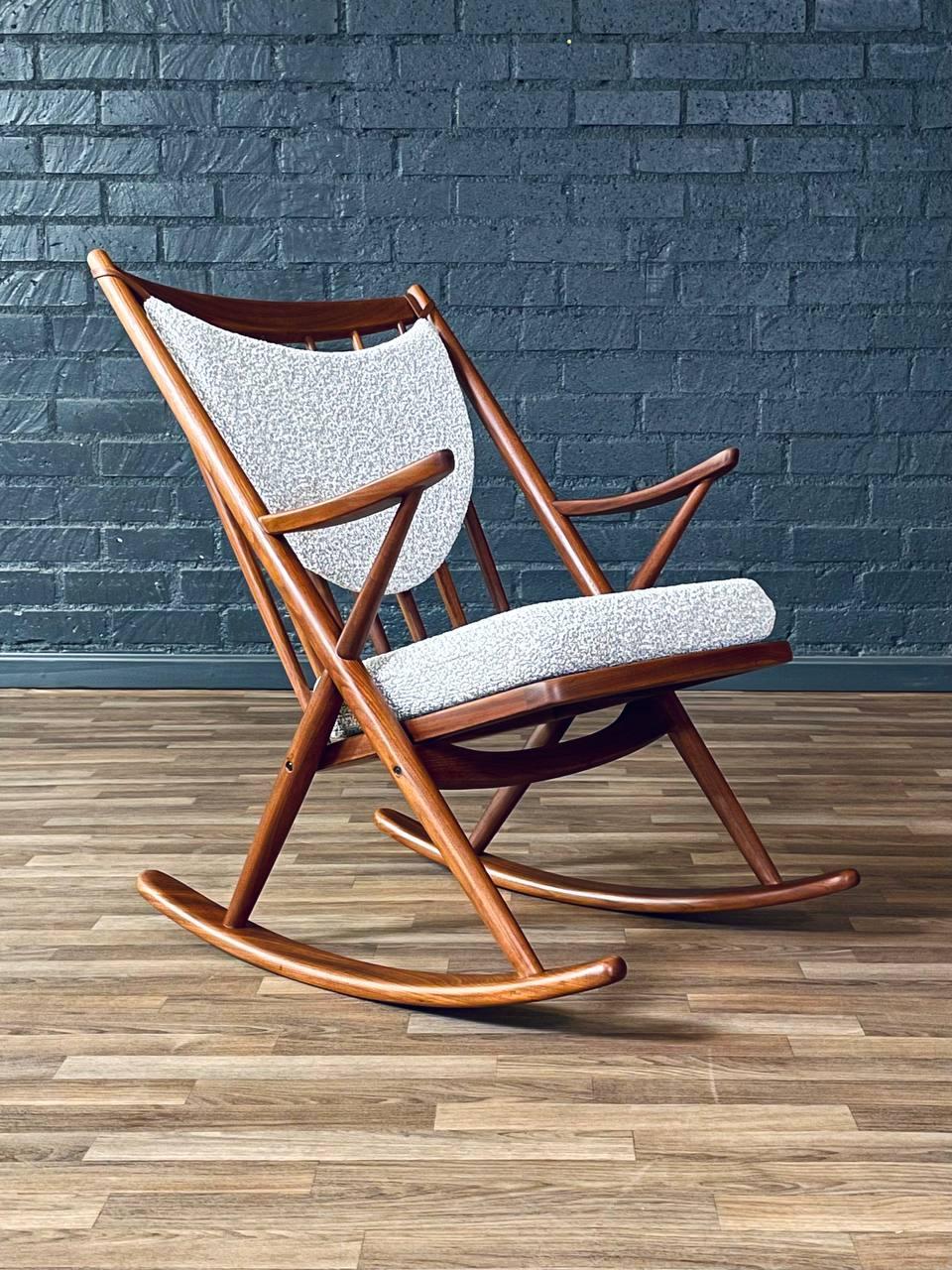 Autre Newly Refinished - Danish Modern Teak Rocking Chair by Frank Reenskaug en vente