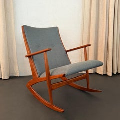 Danish Modern Teak Rocking Chair By Holger Georg Jensen For Tønder Møbelværk
