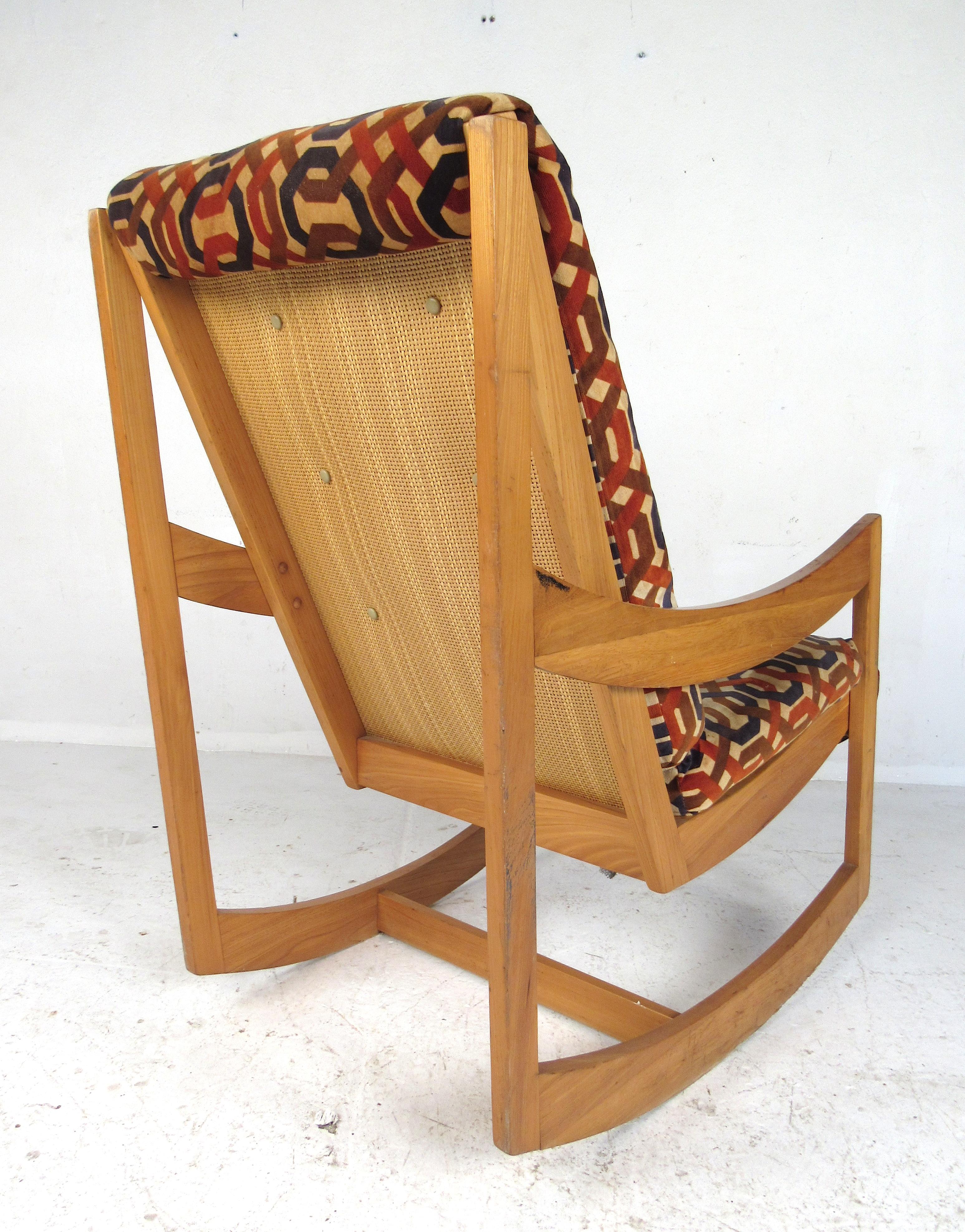 patterned rocking chair