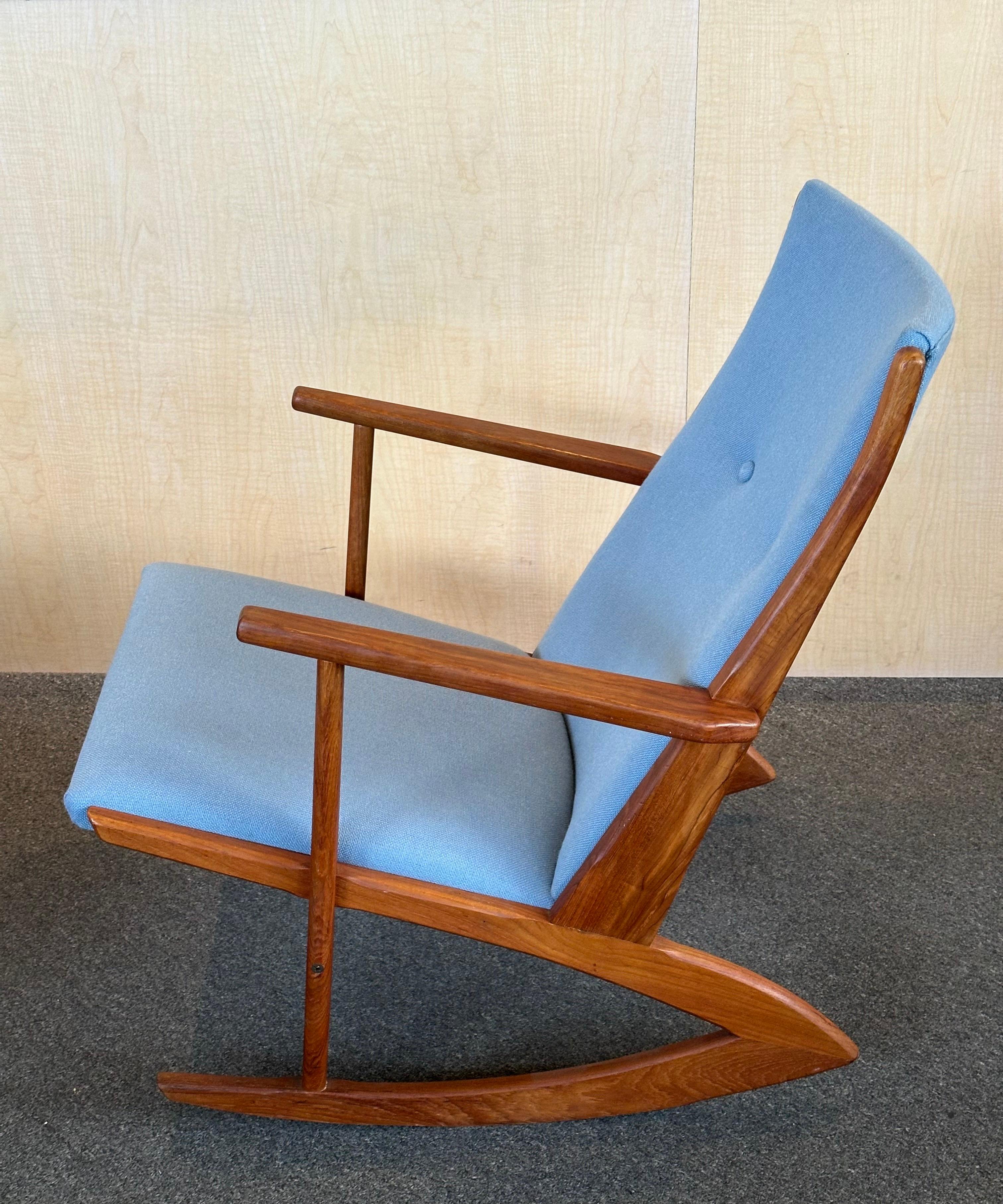 Danish Modern Teak Rocking Chairs by Holger Georg Jensen for Tonder Mobelvaerk For Sale 4