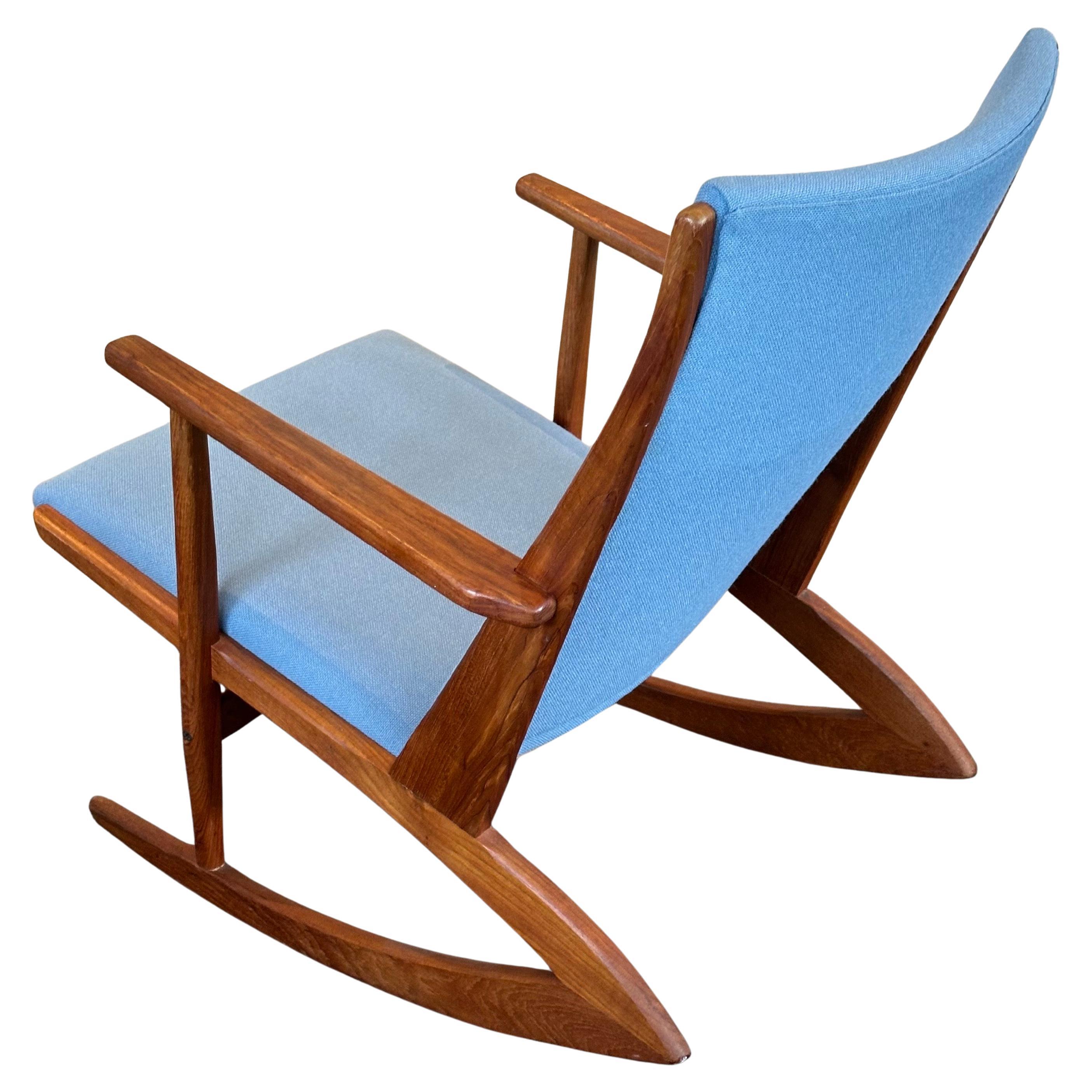 20th Century Danish Modern Teak Rocking Chairs by Holger Georg Jensen for Tonder Mobelvaerk For Sale