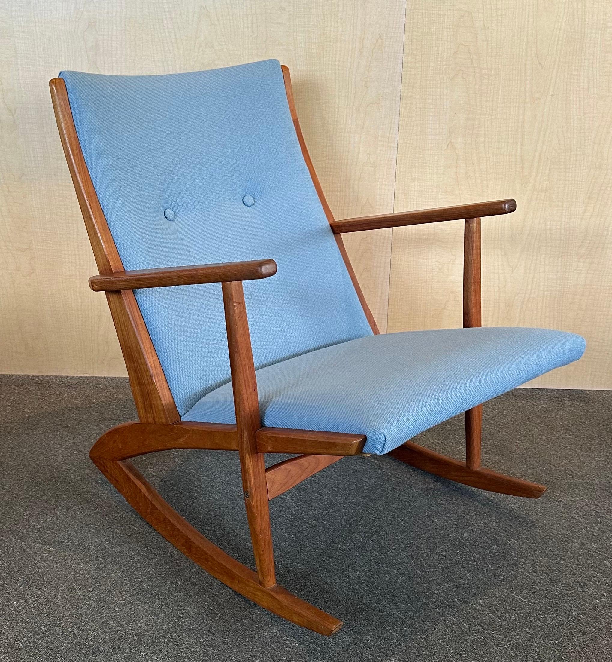 Danish Modern Teak Rocking Chairs by Holger Georg Jensen for Tonder Mobelvaerk For Sale 1