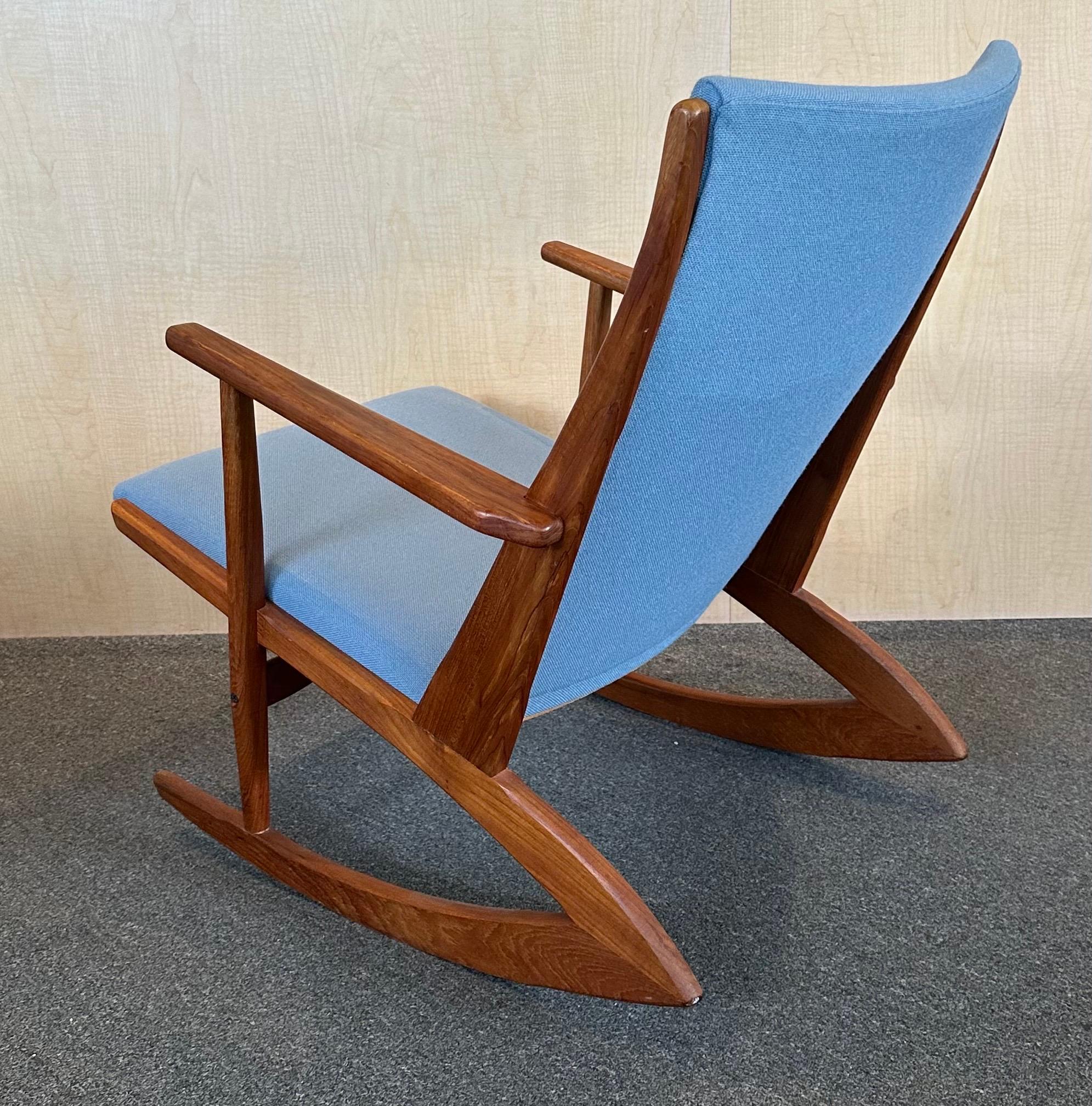 Danish Modern Teak Rocking Chairs by Holger Georg Jensen for Tonder Mobelvaerk For Sale 3